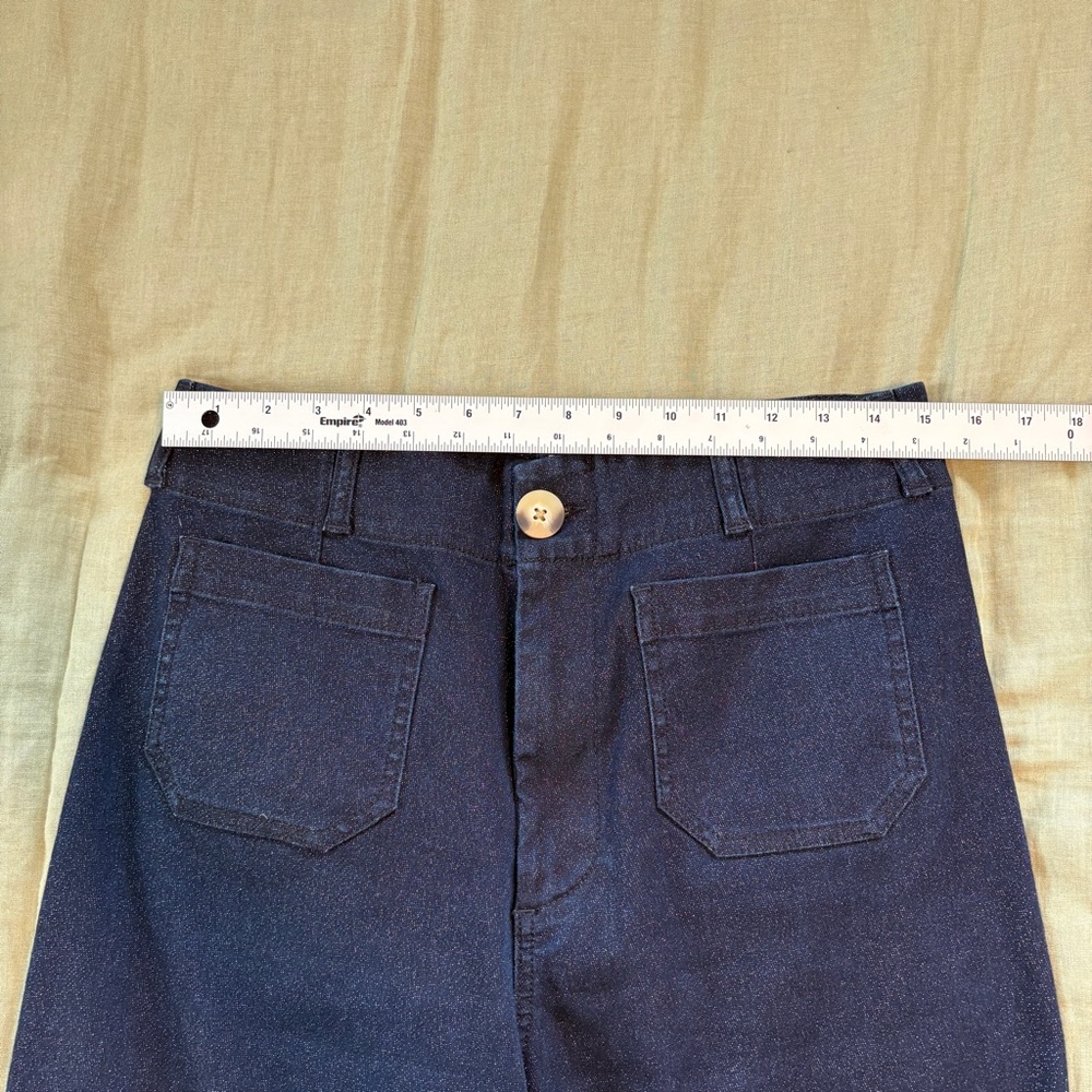 Maeve Navy Flare Jeans SPARKLY! - Picture 11 of 12